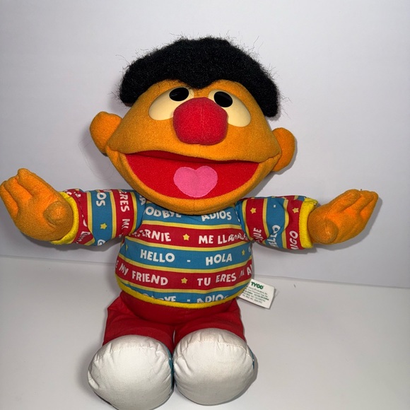 Tyco Jim Henson Other - Vintage Sesame Street Bilingual Ernie English/Spanish  16” Tyco‎ Plush 1995